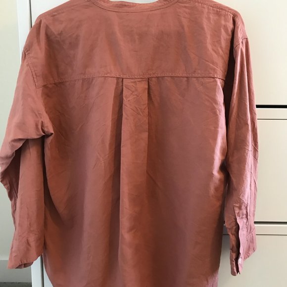Uniqlo Rust Linen Shirt - Size - Picture 3 of 6